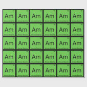Am - おいしい化学元素周期表 ラッピングペーパー (フラット)