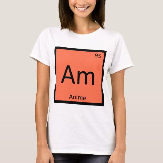 Am - アニメ アニメーション 化学 周期表 tシャツ (正面)