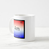 Am - アメリカ 化学元素記号 ジョーク コーヒーマグカップ (正面左)