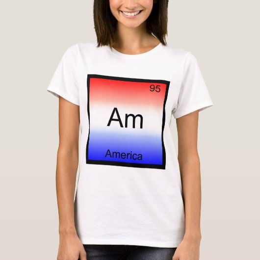 Am - アメリカ 化学元素記号 ジョーク tシャツ (正面)