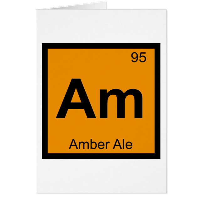 Am - アンバーエール 化学元素記号 (正面)