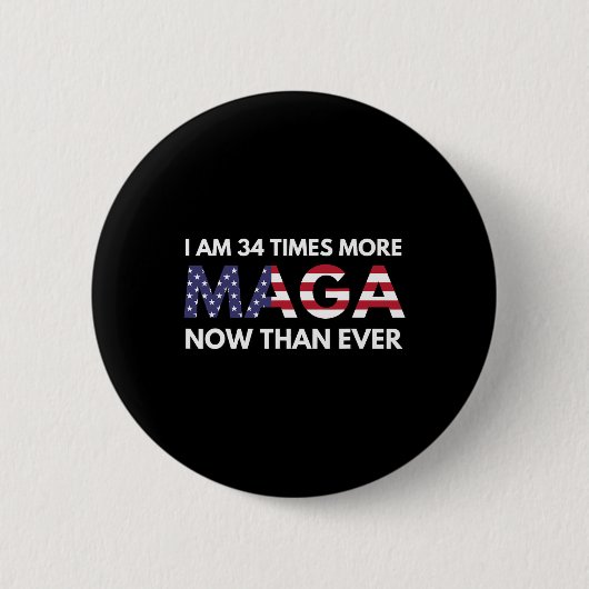Am &#;今までよりも多くのMagaをサポートするTrum 缶バッジ (正面)