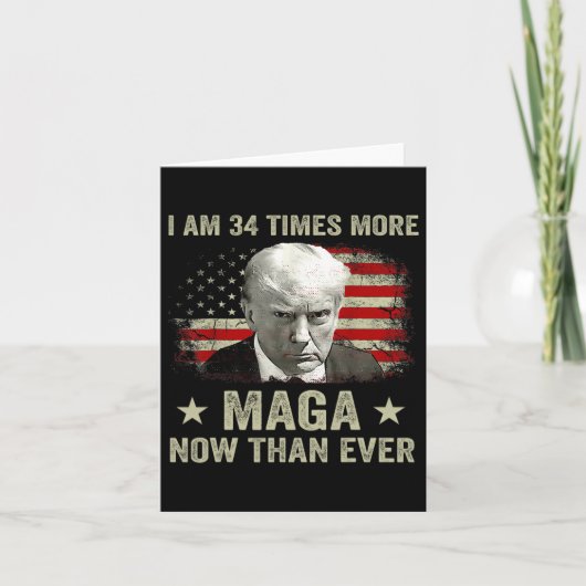 Am &#;今までよりも多くのMagaトランプのサポート カード (正面)
