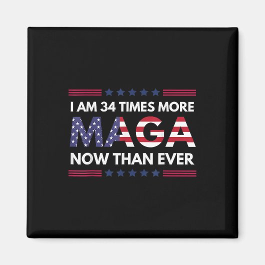 Am &#;今までよりも多くのMagaトランプのサポート マグネット (正面)