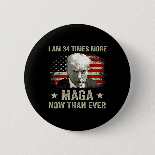 Am &#；今までよりも多くのMagaトランプのサポート 缶バッジ (正面)