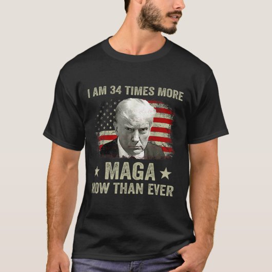 Am &#;今までよりも多くのMagaトランプのサポート Tシャツ (正面)