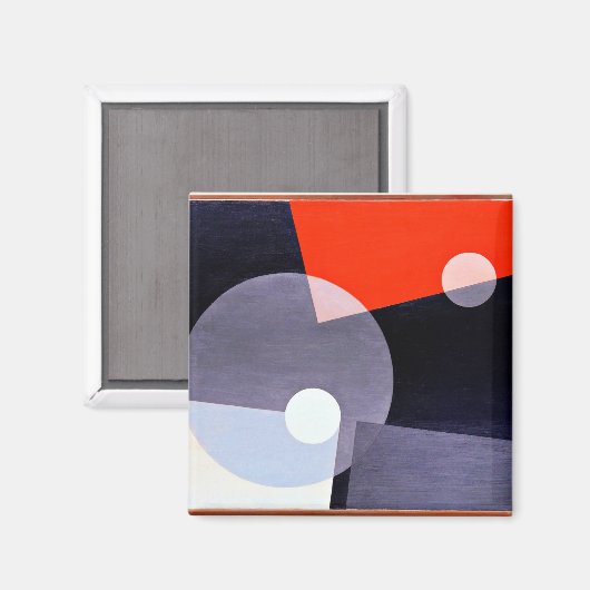 Am 7 (26)、Laszlo Moholy-Nagyによる抽象芸術アートワーク マグネット (正面/裏面)