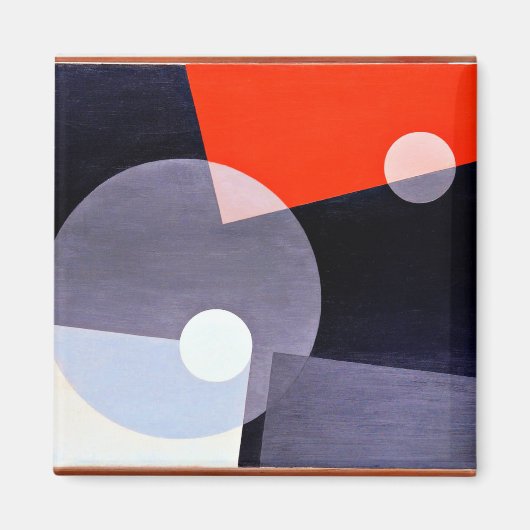 Am 7 (26)、Laszlo Moholy-Nagyによる抽象芸術アートワーク マグネット (正面)