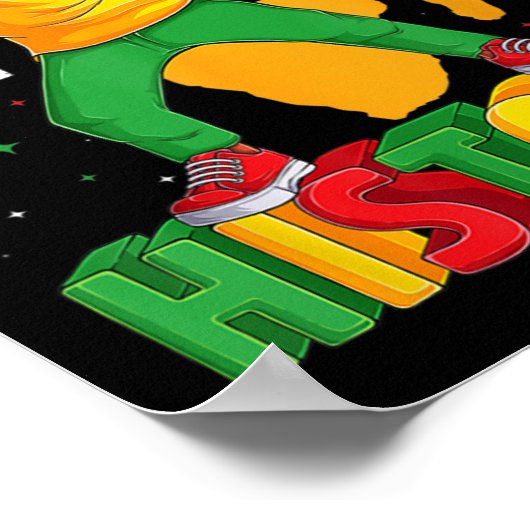 Am Black History Kid Dabbing Black History African ポスター (角)