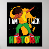 Am Black History Kid Dabbing Black History African ポスター (正面)