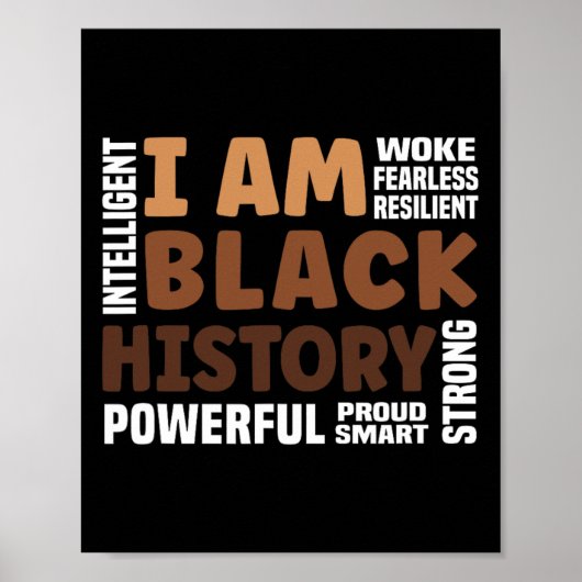 Am Black History Strong-誇りを持った Black History Month ポスター (正面)