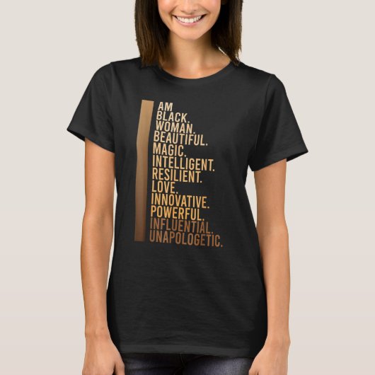 Am Black Woman Black History Month Educated Black  Tシャツ (正面)