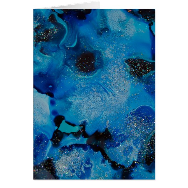 Am I Blue -抽象芸術ブルーイン色彩の鮮やかクの背景 (正面)