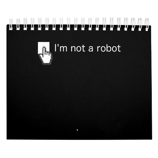Am Not Robot Computer おもしろい Programmer Gift(ロボット·コ カレンダー (カバー)