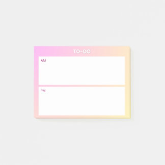 AM PM Sticky Note Planner – Minimal Daily Focus Pa ポストイット
