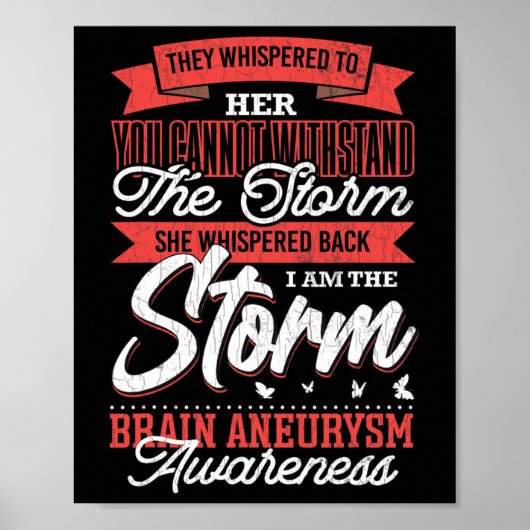 Am The Storm Brain Aneurysm認識度サポートGarp ポスター (正面)