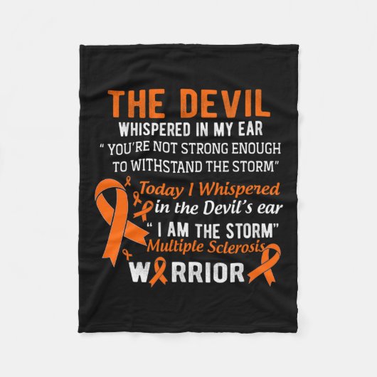 Am The Storm Multiple Sclerosis Warrior フリースブランケット (正面)