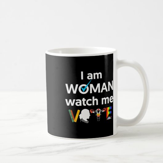 Am Woman Watch Me Vote 1 コーヒーマグカップ (右)