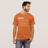 AMA おばあちゃん 祖母 定義 デザイン 家族 Tシャツ (正面フル)
