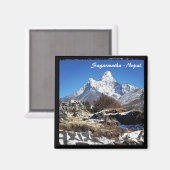 Ama Dablam & Mani Stone, Sagarmatha – ネパール マグネット (正面/裏面)
