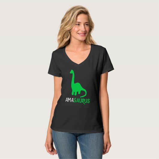 Ama-Saurus Funny Dino Dinosaur AmaSaurus Tシャツ (正面フル)
