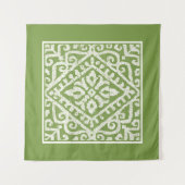 Amadoraの緑パターン タペストリー (正面)