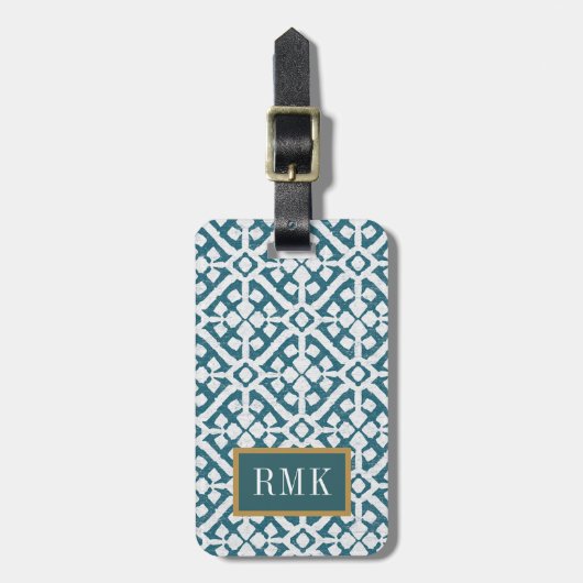 Amadoraの青パターン ラゲッジタグ (正面縦)