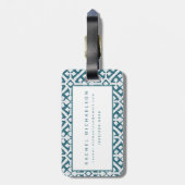 Amadoraの青パターン ラゲッジタグ (裏面縦)