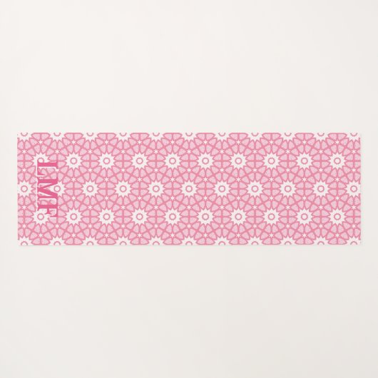 Amal Star Lattice in Pink Personalized ヨガマット (裏面(横))