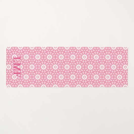 Amal Star Lattice in Pink Personalized ヨガマット (正面(横))