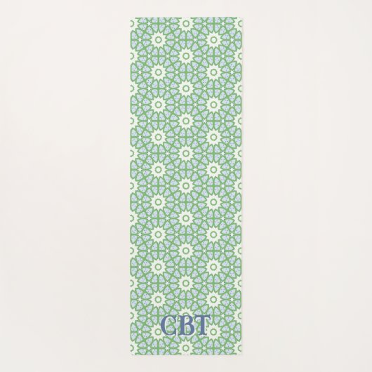 Amal Star Lattice in Slate and Green Personalized ヨガマット (裏面)