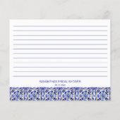 Amalfiを地中海のテーマイタリアンにしたレシピカード (裏面)