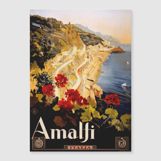 Amalfiイタリア旅行ポスターアートグラフィック (正面)
