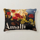 Amalfiイタリア旅行ポスターアートグラフィック アクセントクッション (正面)