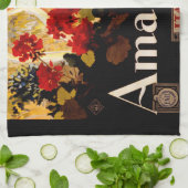 Amalfiイタリア旅行ポスターアートグラフィック キッチンタオル (折り畳み)