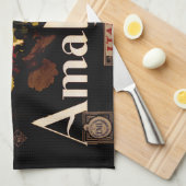 Amalfiイタリア旅行ポスターアートグラフィック キッチンタオル (四つ折り)