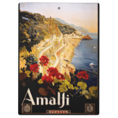 Amalfiイタリア旅行ポスターアートグラフィック クリップボード (裏面)