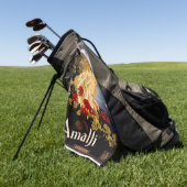 Amalfiイタリア旅行ポスターアートグラフィック ゴルフタオル (グリーン)