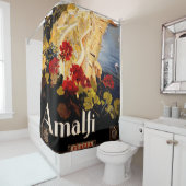 Amalfiイタリア旅行ポスターアートグラフィック シャワーカーテン (インサイチュ)