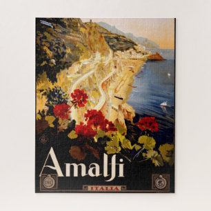 Amalfiイタリア旅行ポスターアートグラフィック ジグソーパズル