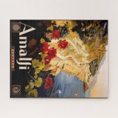 Amalfiイタリア旅行ポスターアートグラフィック ジグソーパズル (横)