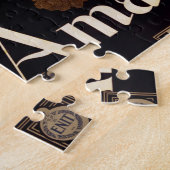 Amalfiイタリア旅行ポスターアートグラフィック ジグソーパズル (側面)