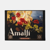 Amalfiイタリア旅行ポスターアートグラフィック ドアマット (正面)