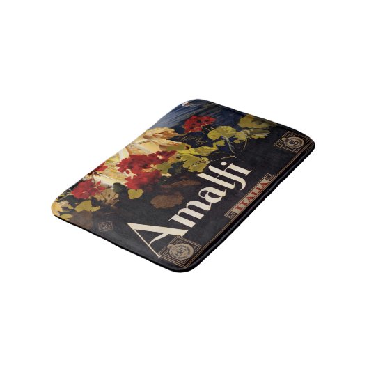 Amalfiイタリア旅行ポスターアートグラフィック バスマット (アングル)