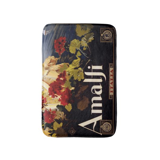 Amalfiイタリア旅行ポスターアートグラフィック バスマット (正面縦)