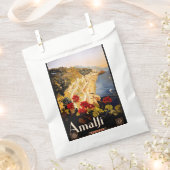 Amalfiイタリア旅行ポスターアートグラフィック フェイバーバッグ (クリップ留めされた状態)