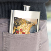 Amalfiイタリア旅行ポスターアートグラフィック フラスク (インサイチュ)