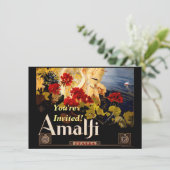 Amalfiイタリア旅行ポスターアートグラフィック 招待状 (スタンド正面)