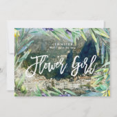 Amalfiイタリア私の花の女の子の提案カード サンキューカード (正面)