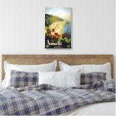 AmalfiイタリアItalia Vintageポスター復元 キャンバスプリント (インサイチュ (寝室))